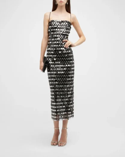 Slim Sequin Spaghetti Strap - Image 4