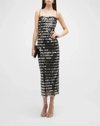 Slim Sequin Spaghetti Strap - Image 9